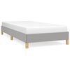 vidaXL Estructura de cama sin colch&oacute;n tela gris claro 90x200 cm