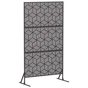 vidaXL Pantalla de Privacidad 100 x 50 x 180 cm Acero Negro