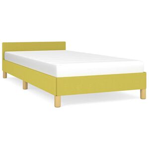 vidaXL Estructura de cama sin colch&oacute;n tela verde 100x200 cm