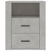 vidaXL Mesita de noche madera contrachapada gris hormig&oacute;n 50x36x60 cm