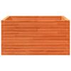 vidaXL Jardinera de madera maciza pino marr&oacute;n cera 90x90x46 cm