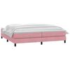 vidaXL Cama box spring con colch&oacute;n terciopelo rosa 180x220 cm