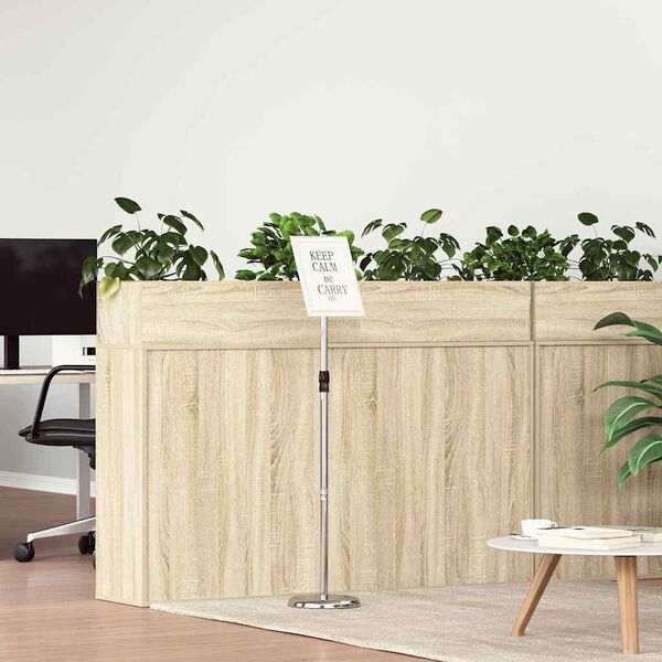 vidaXL Pantallas de Feria Plateado 25 x 25 x 125 cm Aluminio