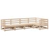 vidaXL Juego de sof&aacute;s de jard&iacute;n 5 piezas madera maciza de pino