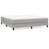vidaXL Estructura de cama con somier tela gris claro 160x200 cm