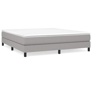 vidaXL Estructura de cama con somier tela gris claro 160x200 cm