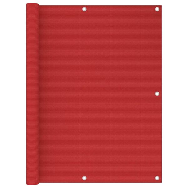 vidaXL Toldo para balc&oacute;n HDPE rojo 120x300 cm