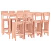 vidaXL Juego de muebles de jard&iacute;n 9 pzas madera maciza abeto Douglas