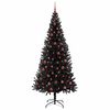 vidaXL &Aacute;rbol de Navidad con 300 LED con soporte Negro 210 cm PVC