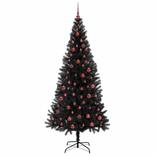 vidaXL &Aacute;rbol de Navidad con 300 LED con soporte Negro 210 cm PVC