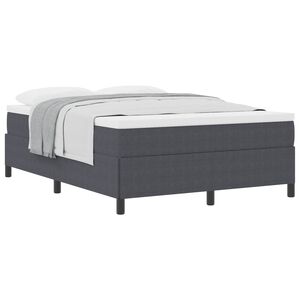 vidaXL Cama tipo Box Spring Gris oscuro 160 x 200 cm Tela de Pana