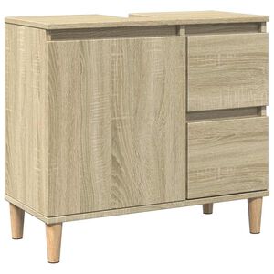 vidaXL Armario de ba&ntilde;o madera contrachapada roble Sonoma 65x33x60 cm