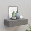 vidaXL Estante con cajón de pared MDF gris 40x23,5x10 cm