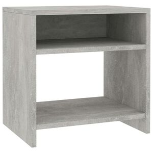 vidaXL Mesita de noche madera contrachapada gris hormig&oacute;n 40x30x40 cm