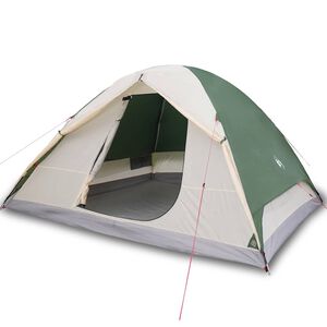 vidaXL Tienda de campa&ntilde;a igl&uacute; para 6 personas impermeable verde