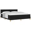 vidaXL Cama tipo Box Spring con colch&oacute;n Negro 180 x 200 cm tela