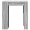 vidaXL Mesa alta bar con estantes madera gris Sonoma 95x47x103,5 cm
