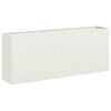 vidaXL Jardinera de acero laminado en fr&iacute;o blanco 200x40x80 cm