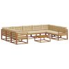 vidaXL Conjunto de sof&aacute;s de exterior con coj&iacute;n 10 pcs Natural y Beige