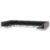 vidaXL Muebles de jard&iacute;n 10 pzas y cojines rat&aacute;n sint&eacute;tico gris oscuro