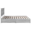 vidaXL Cama con almacenamiento con cabecera Gris Sonoma 200 x 200 cm