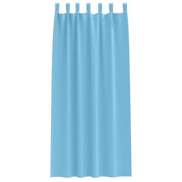 vidaXL Cortinas Opacas con Anillas 2 pcs Azul Claro 225 x 140 cm