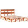 vidaXL Estructura de cama sin colch&oacute;n madera maciza marr&oacute;n 120x190 cm