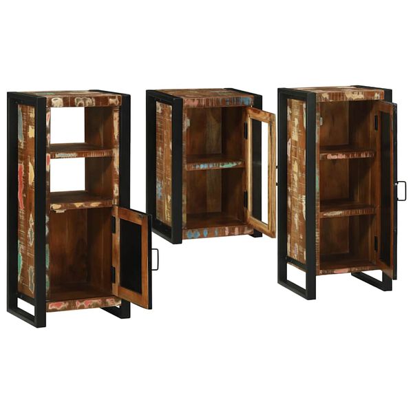 vidaXL Juego de muebles de baño 3 pcs Madera reciclada maciza