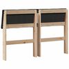 vidaXL Cabecero tapizado Negro 120 cm Madera de pino macizo