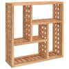 vidaXL Estante de pared madera maciza nogal 49x15x49 cm