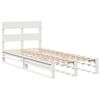 vidaXL Estructura de cama sin colch&oacute;n madera maciza blanca 75x190 cm