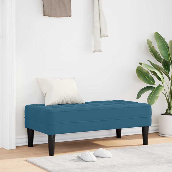 vidaXL Banco Azul 113 x 57 x 39 cm Terciopelo