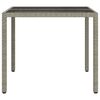 vidaXL Mesa de comedor de jard&iacute;n Gris 90 x 90 x 75 cm rat&aacute;n sint&eacute;tico