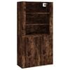 vidaXL Aparador alto madera contrachapada roble ahumado