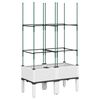 vidaXL Jardinera con enrejado PP blanco 80x40x142,5 cm