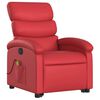 vidaXL Sill&oacute;n reclinable de masaje de pie cuero artificial rojo