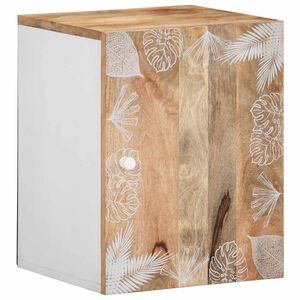 vidaXL Armario colgante ba&ntilde;o madera maciza mango 38x33,5x48 cm