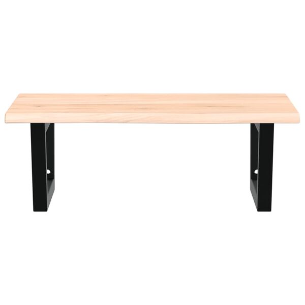 vidaXL Estante de lavabo de pared de acero y madera maciza de roble