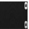 vidaXL Estante de pared con estante Roble Negro 100 x 18 x 18 cm