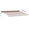 vidaXL Toldo retr&aacute;ctil autom&aacute;tico con luces LED marr&oacute;n 450x350 cm