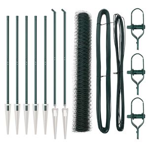 vidaXL Poste de Valla Verde