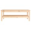 vidaXL Mesa de centro de madera maciza de pino 110x50x40 cm