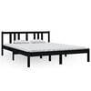 vidaXL Estructura de cama doble sin colch&oacute;n madera negro 150x200 cm
