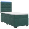 vidaXL Cama box spring con colch&oacute;n Verde oscuro 80 x 200 cm Terciopelo