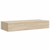 vidaXL Estantes de pared con cajón 2 uds MDF roble 60x23,5x10 cm