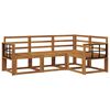vidaXL Conjunto de sof&aacute;s de exterior 4 uds. Natural