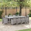 vidaXL Conjunto de Comedor de Jard&iacute;n 11 pcs Gris Claro Polipropileno