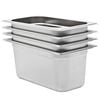 vidaXL Bandejas Gastronorm 4 unidades GN 1/3 150 mm acero inoxidable