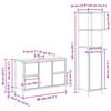 vidaXL Juego de muebles de ba&ntilde;o con caj&oacute;n con puerta 2 pcs Roble negro