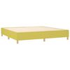 vidaXL Cama box spring colch&oacute;n y luces LED tela verde 200x200 cm